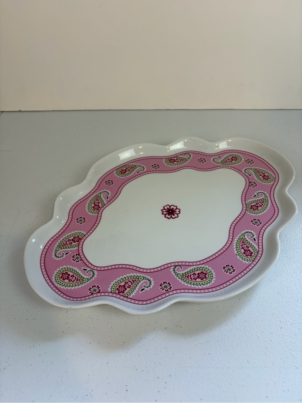 Platter Plate Vanity Tray Andrea By Sadek My Home Vera Bradley Pink Paisley